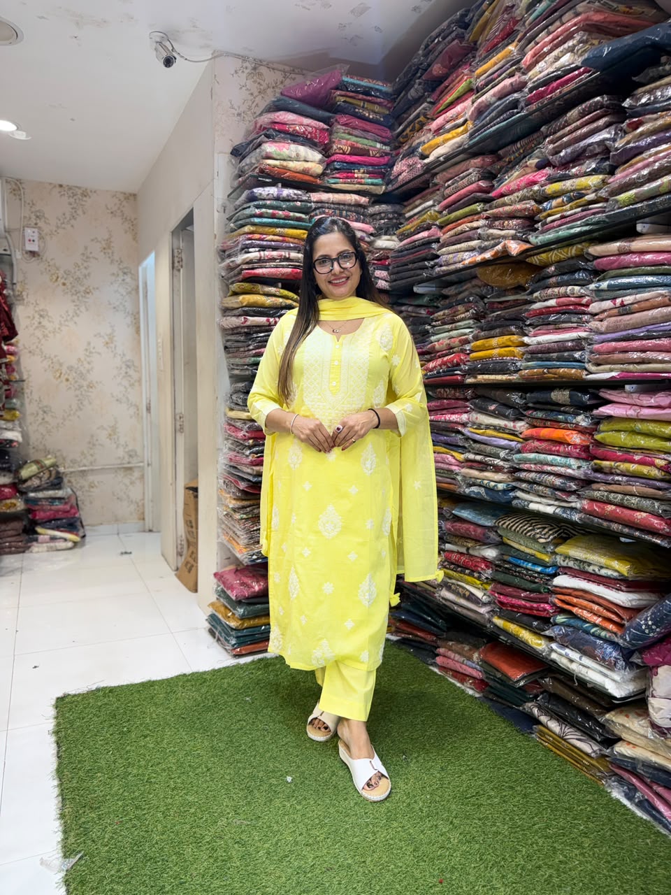 Pure Mull Cotton Yellow 3pc Set