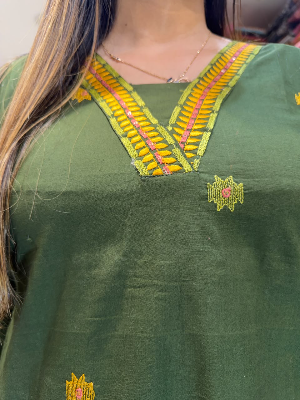 Pure Daabu Cotton Green 2pc Set