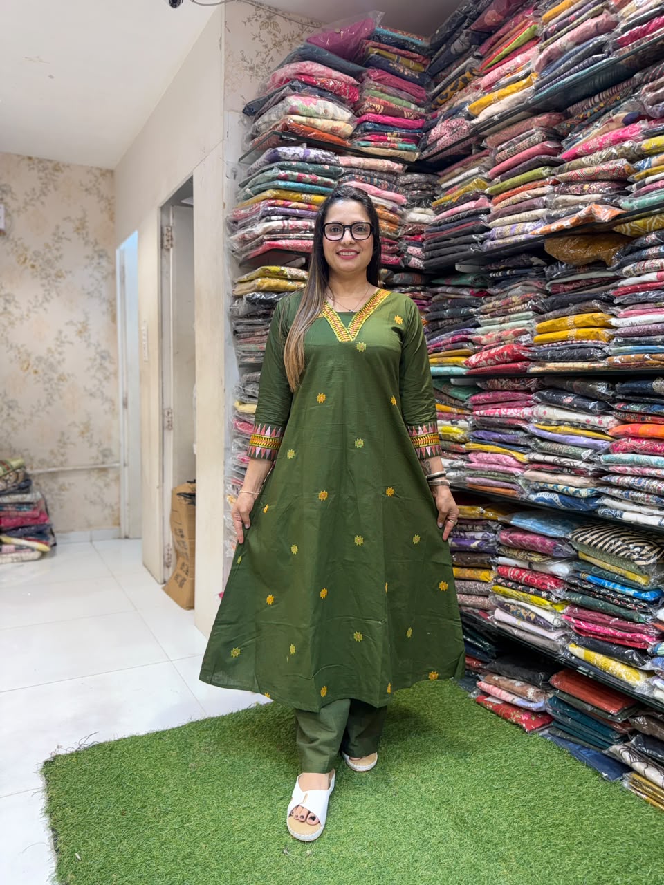 Pure Daabu Cotton Green 2pc Set