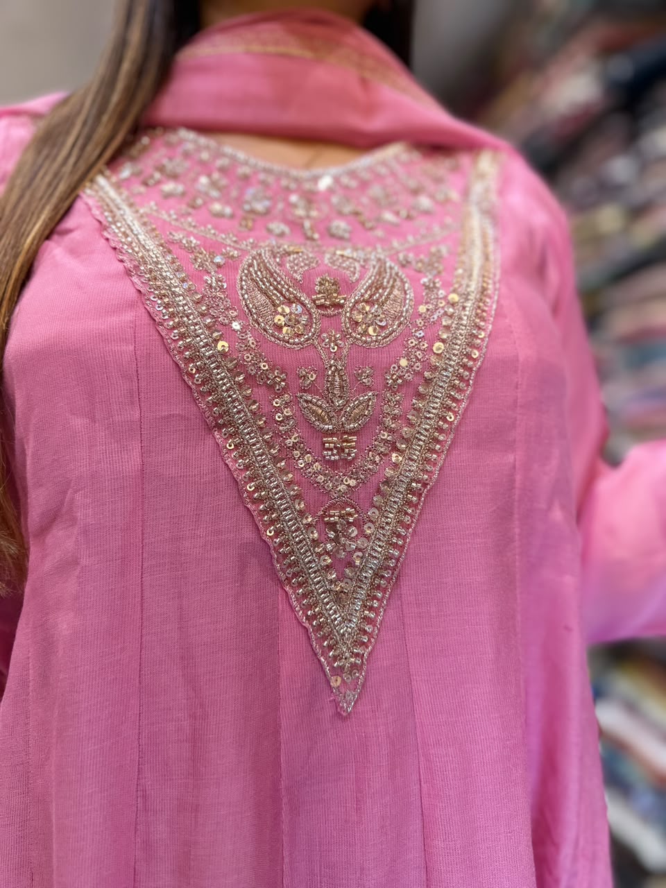 Pure Premium Raw Silk Pink 3pc Set