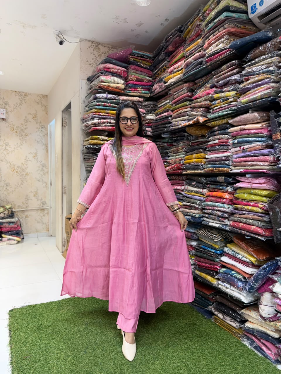 Pure Premium Raw Silk Pink 3pc Set