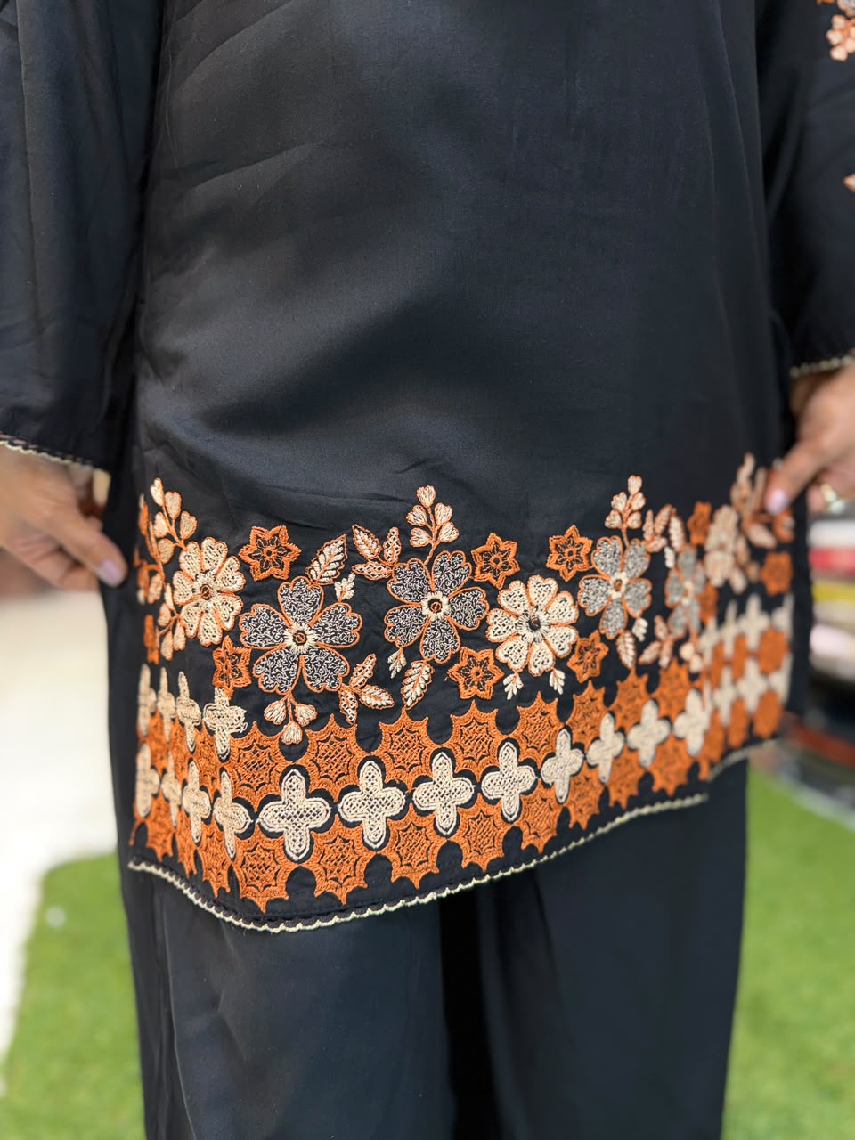Pure German Rayon Black 2pc Set
