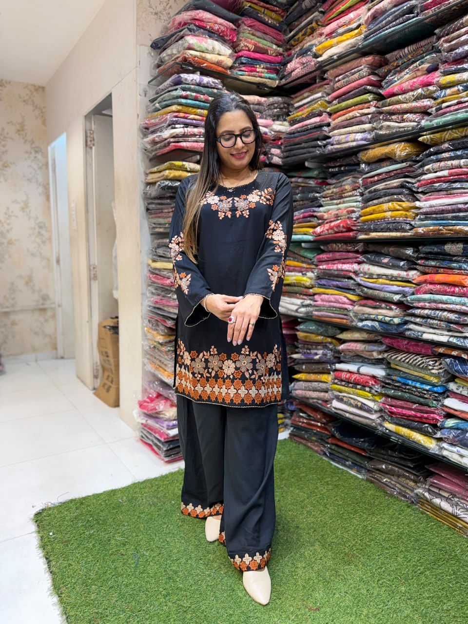 Pure German Rayon Black 2pc Set