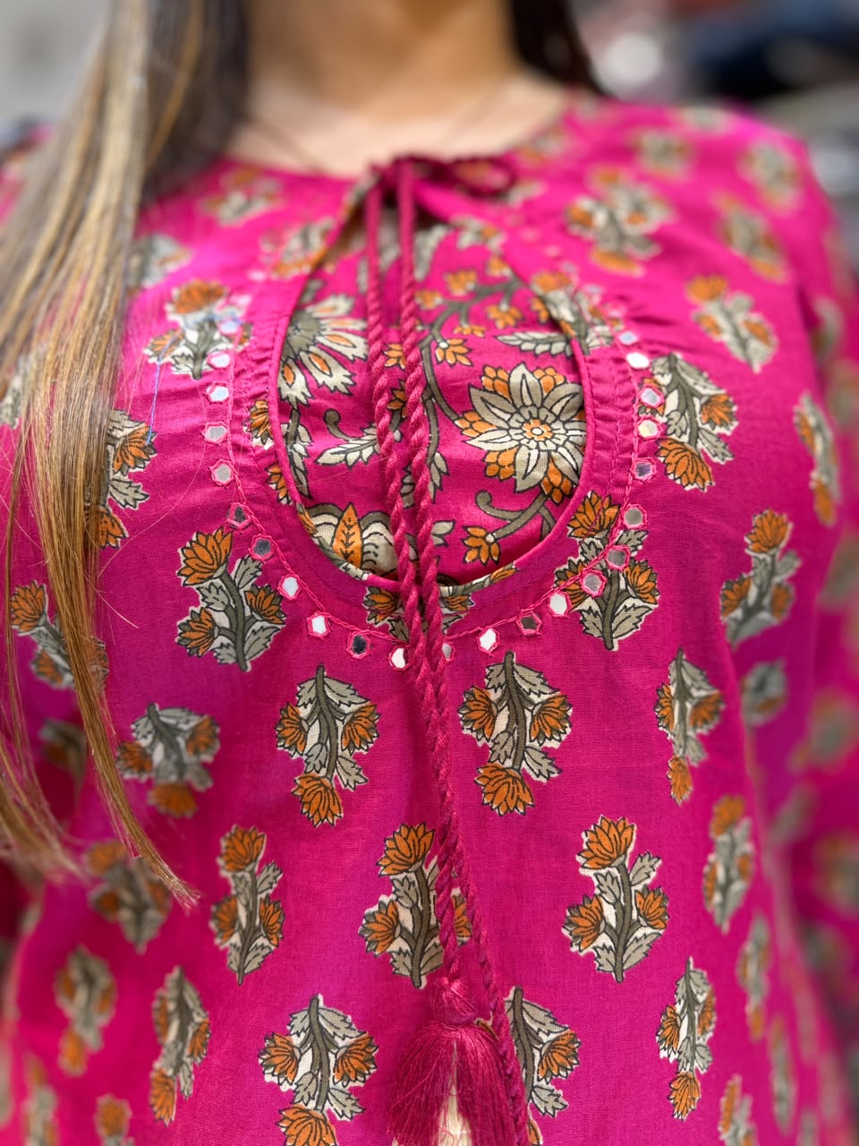 Pure Cotton Rani Pink 3pc Set