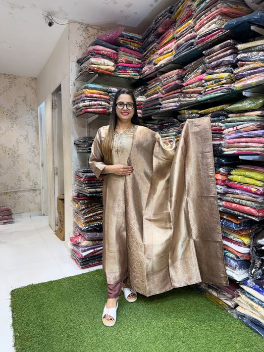 Pure Zeeraf Silk Brown 3pc Set