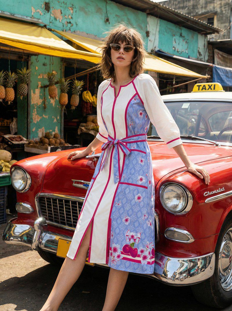 Pure cotton midi
