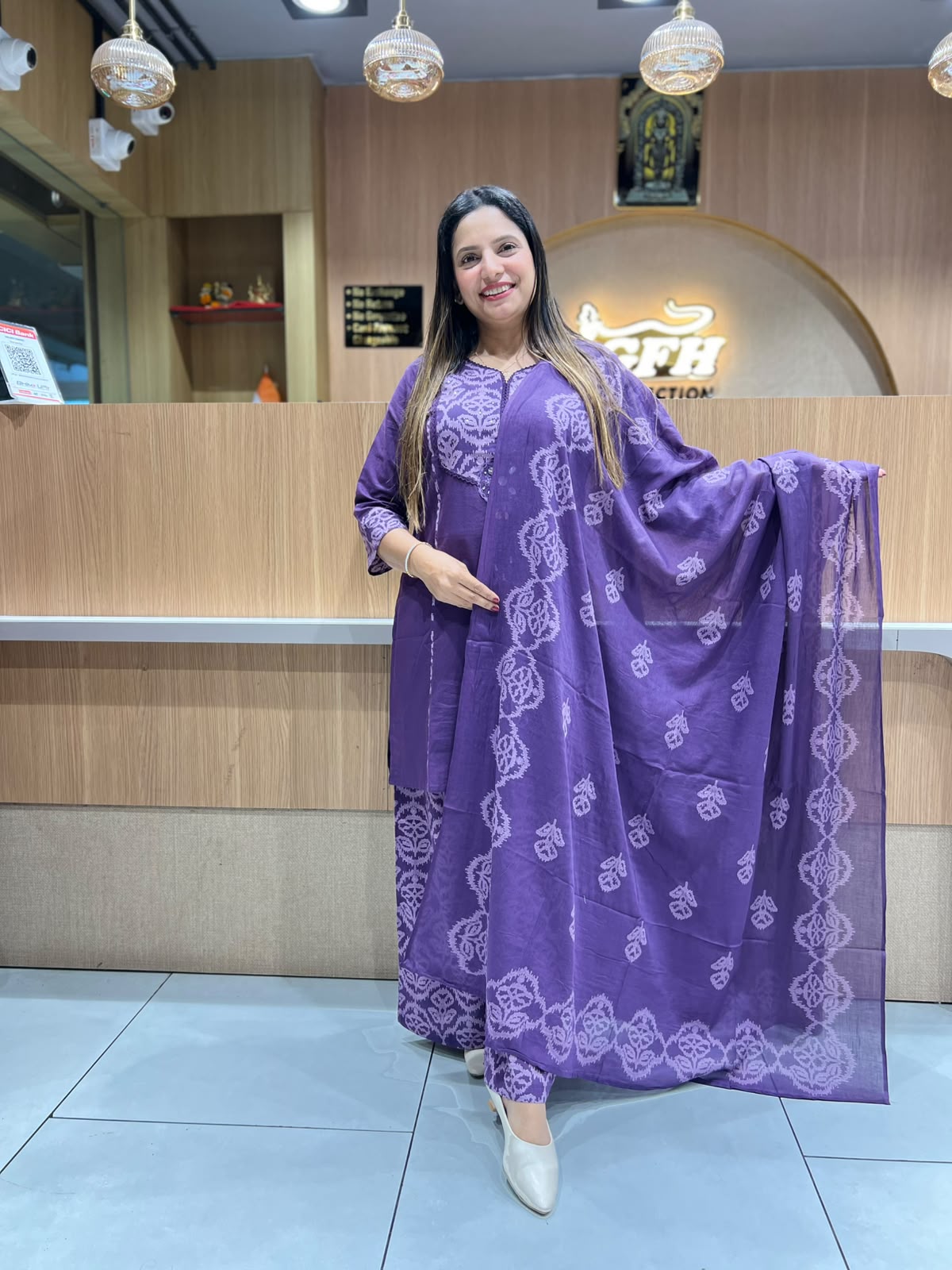 Pure Cotton Purple 3pc Set