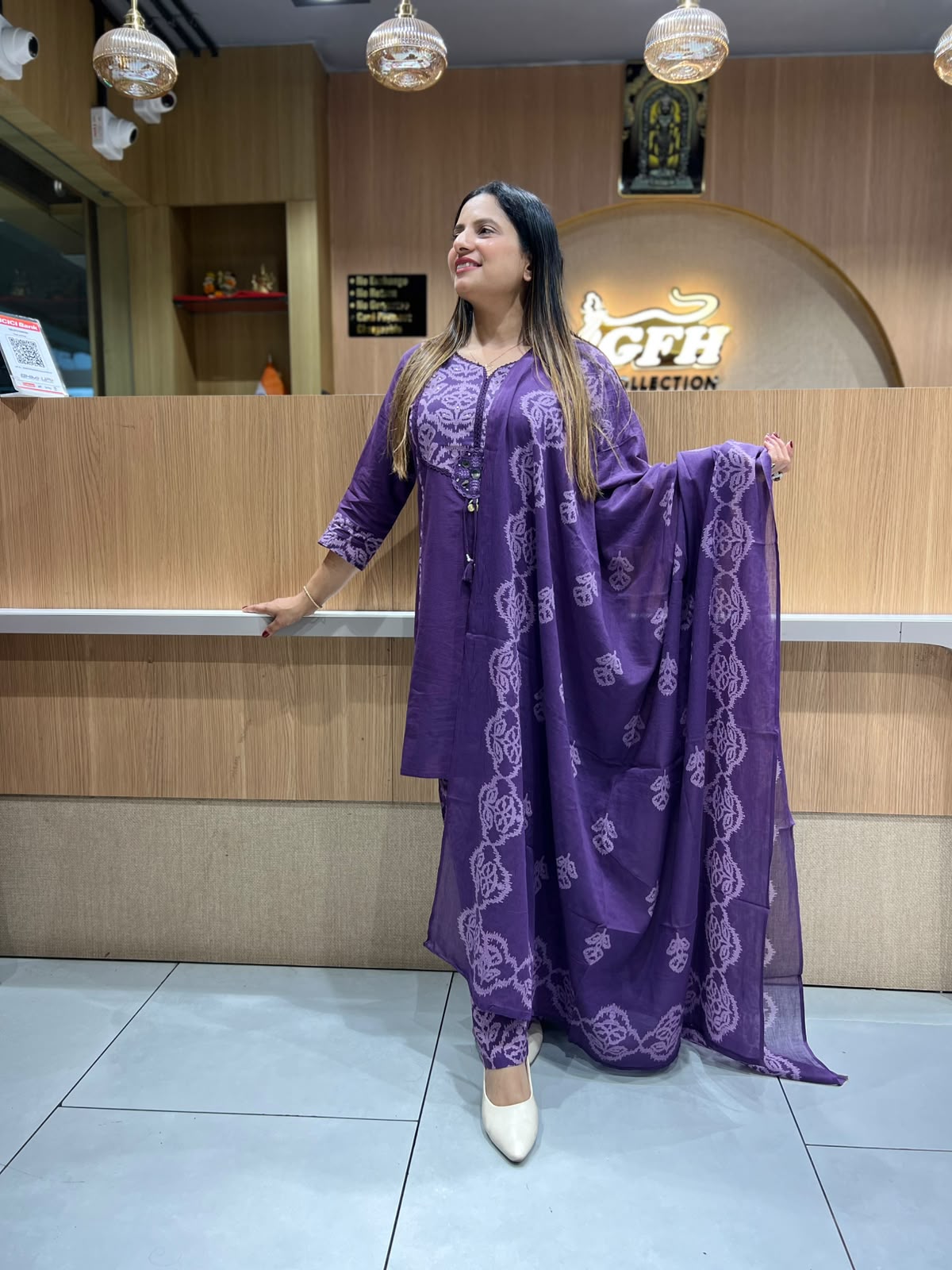 Pure Cotton Purple 3pc Set