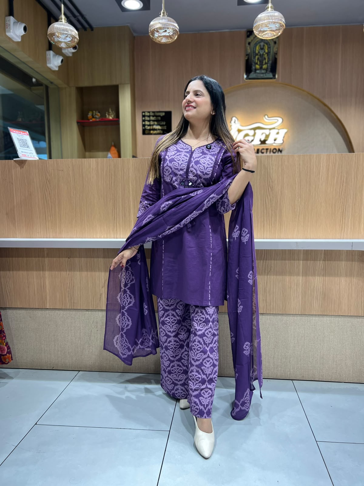 Pure Cotton Purple 3pc Set