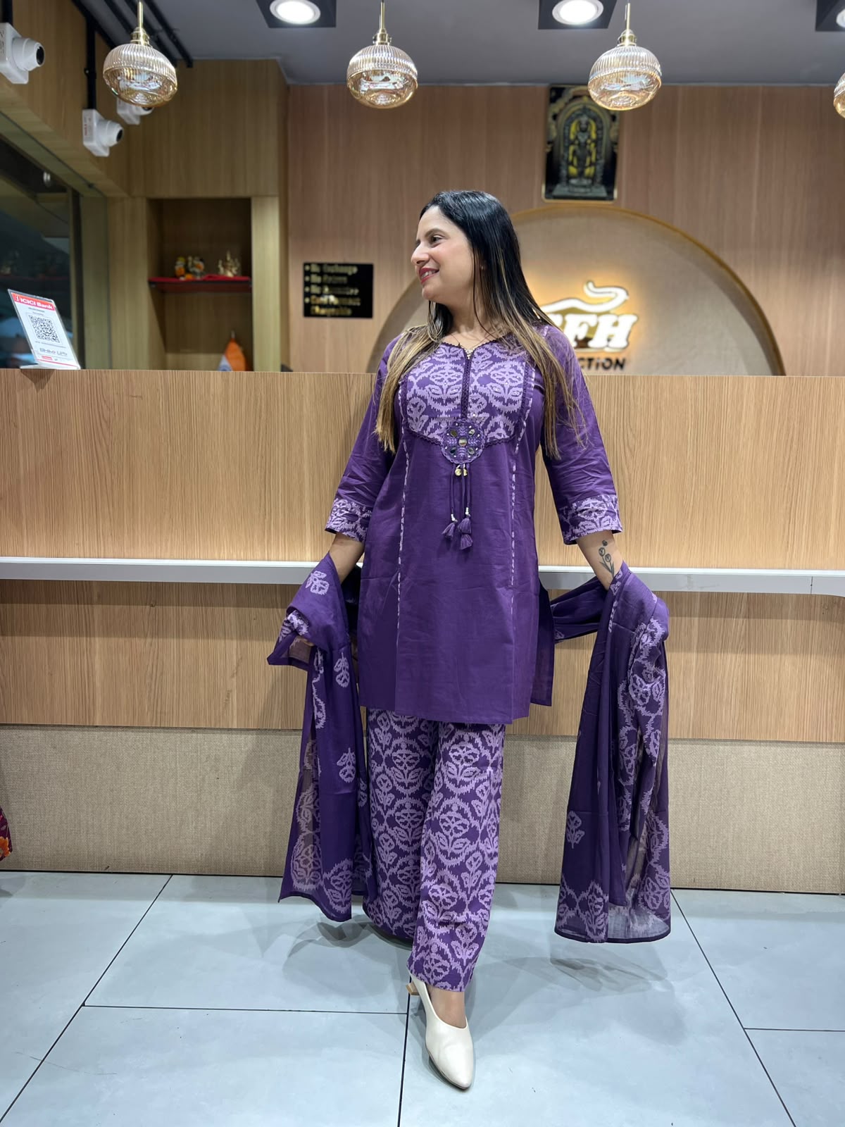 Pure Cotton Purple 3pc Set
