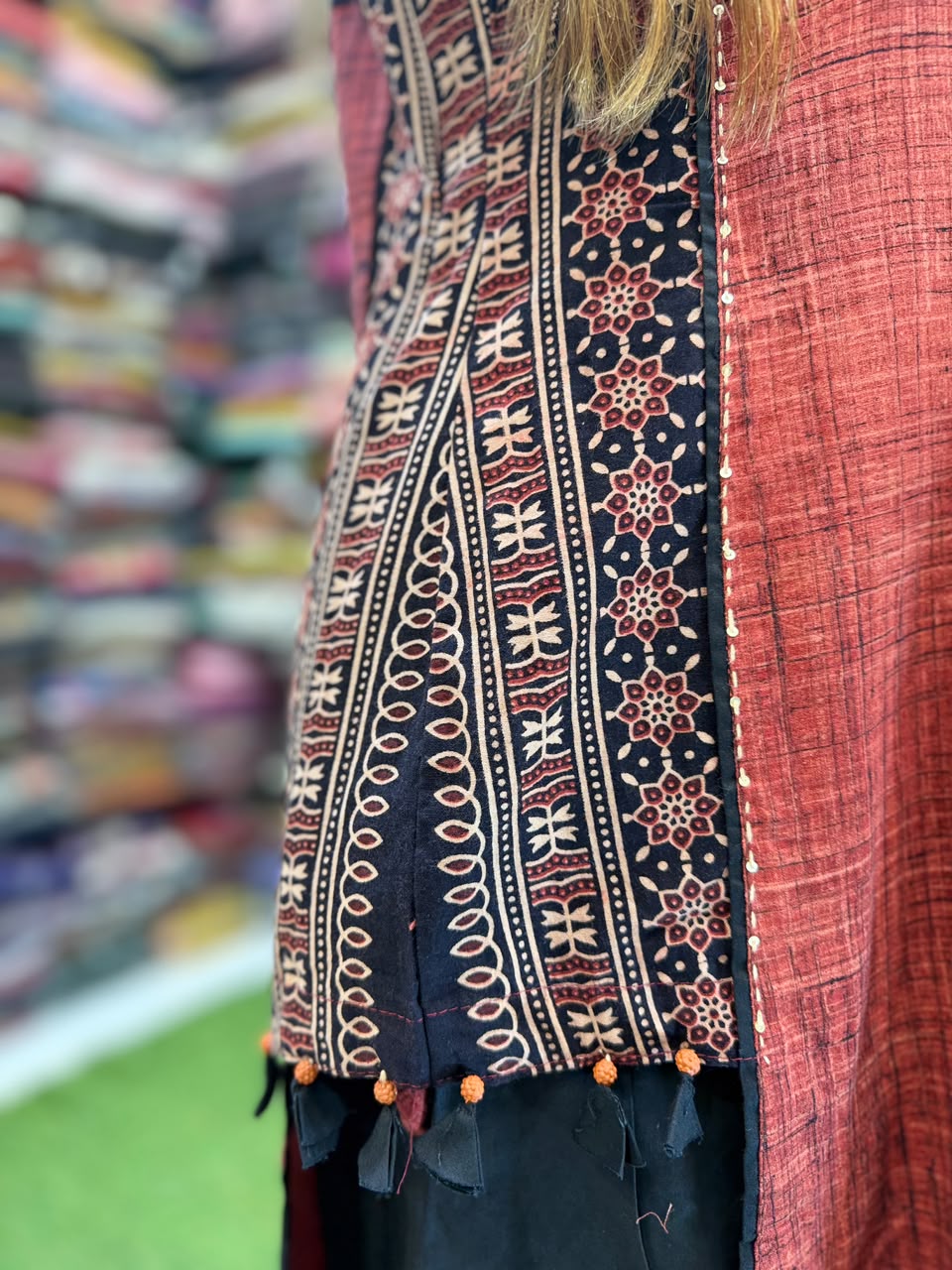 Pure Cotton Maroon  Rust 3pc Set