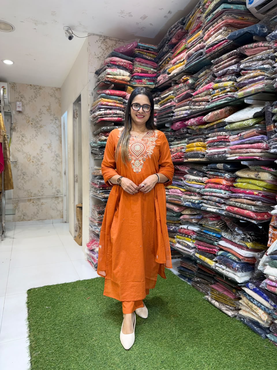 Pure Cotton Orange 3pc Set