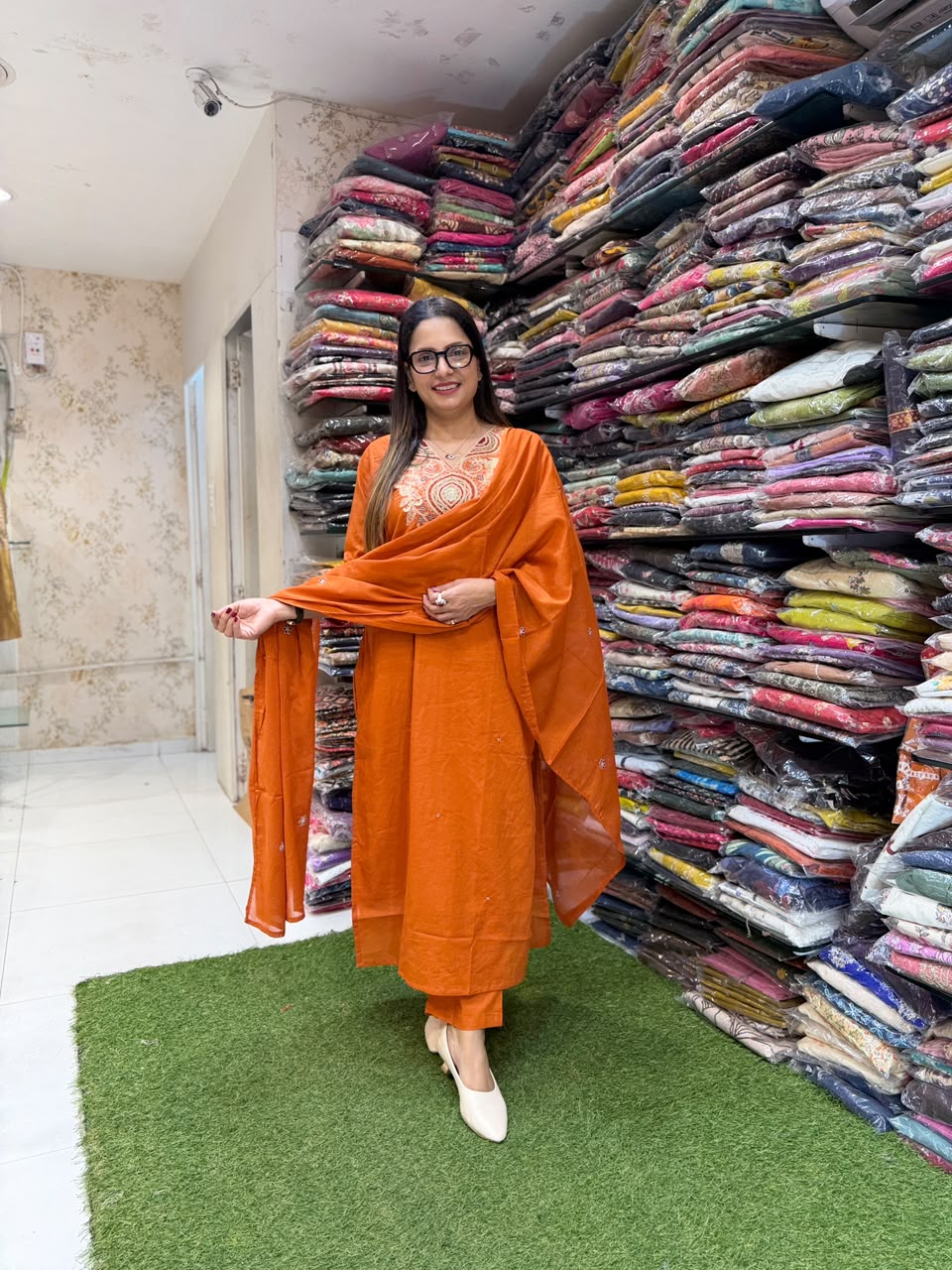 Pure Cotton Orange 3pc Set