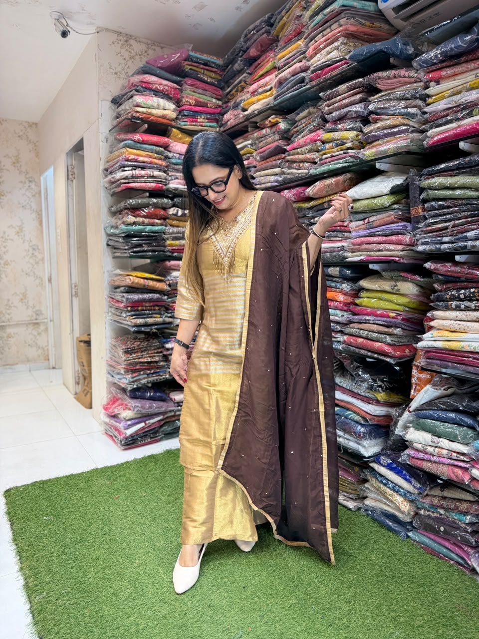 Pure Kanjivaram Half &Half 3pc Set