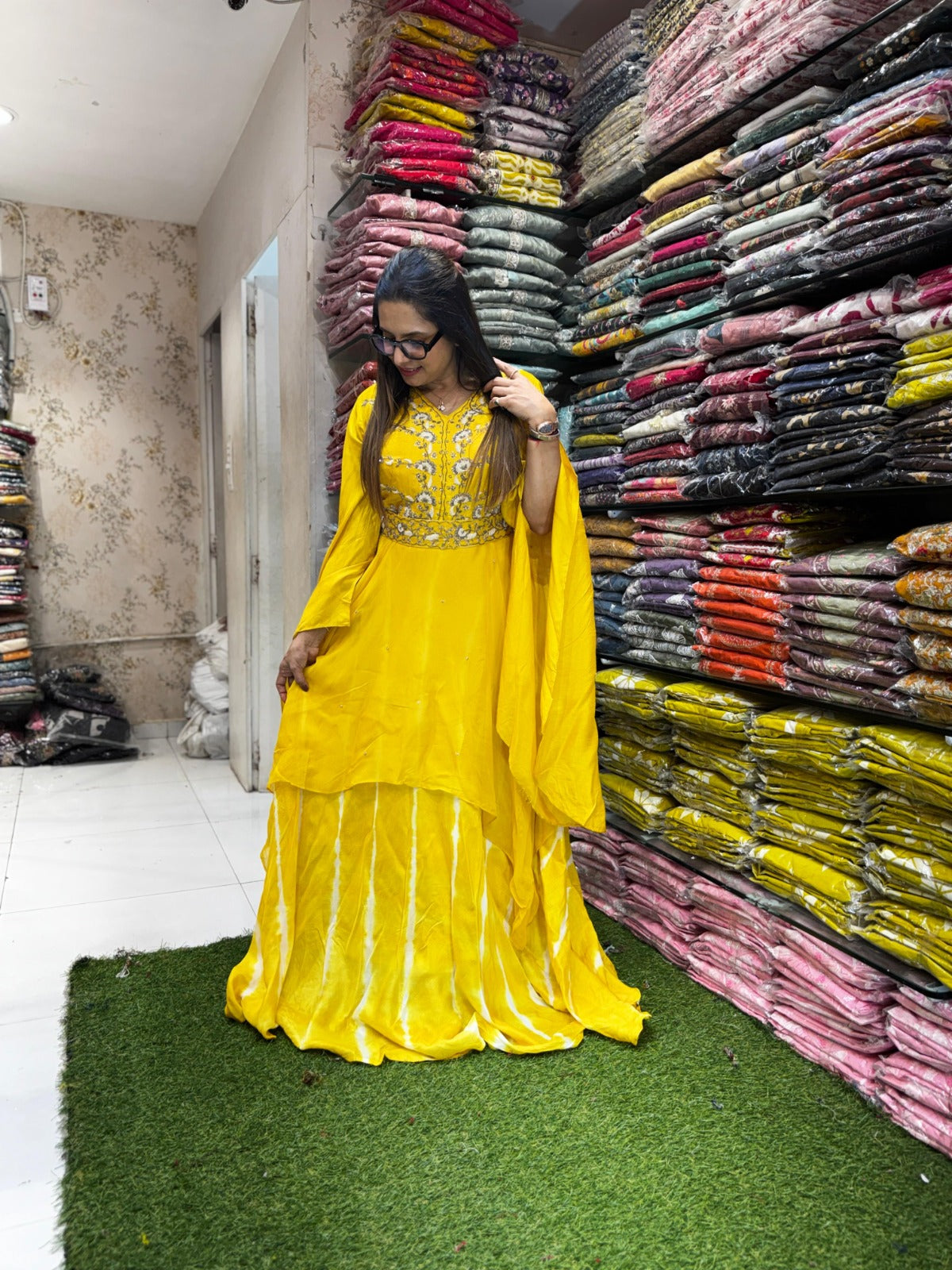 Dola Silk Yellow Gown