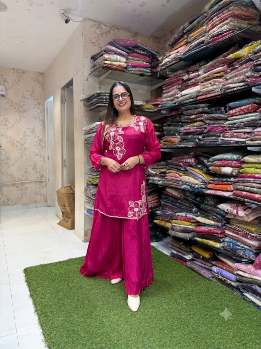 Pure Ho Silk Rani Pink 2pc Set