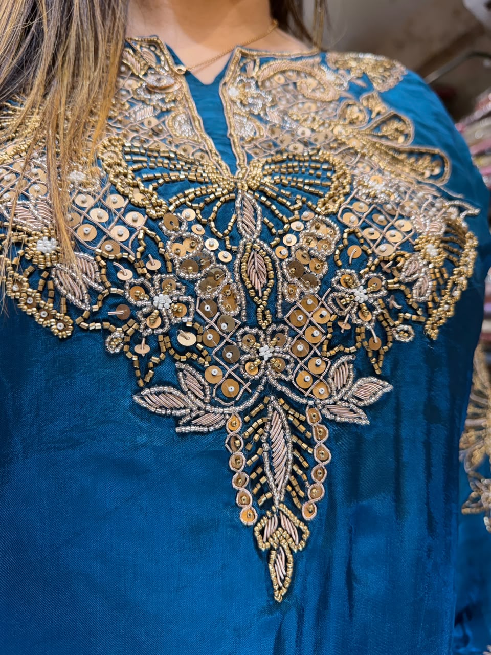 Pure Crep Turquise Blue 2pc Set