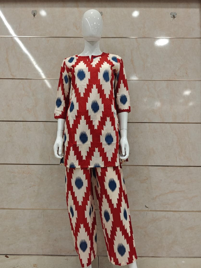 Cotton Red 2pc Cordset