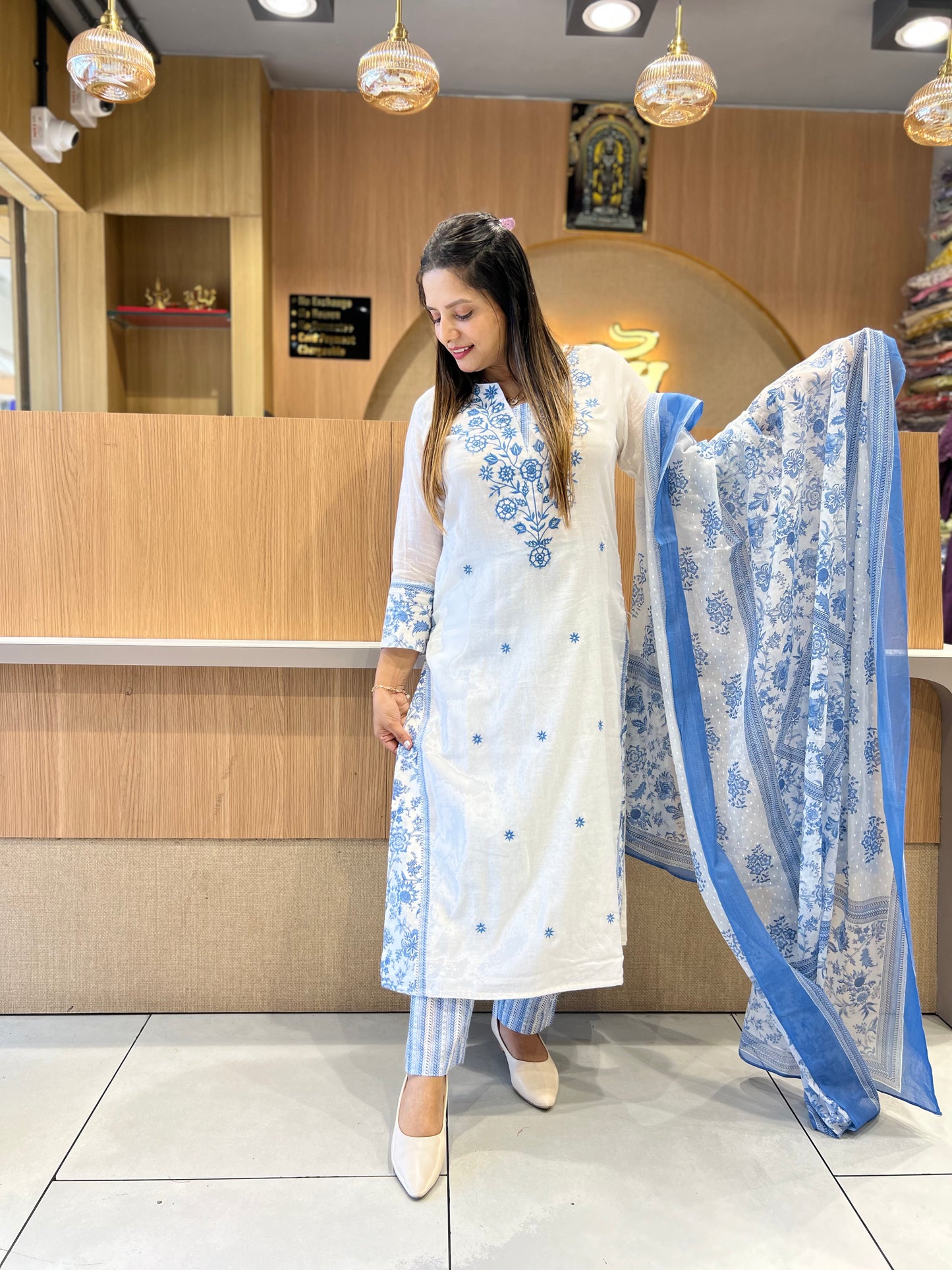 Mull-Mull Cotton Blue 3 pc set