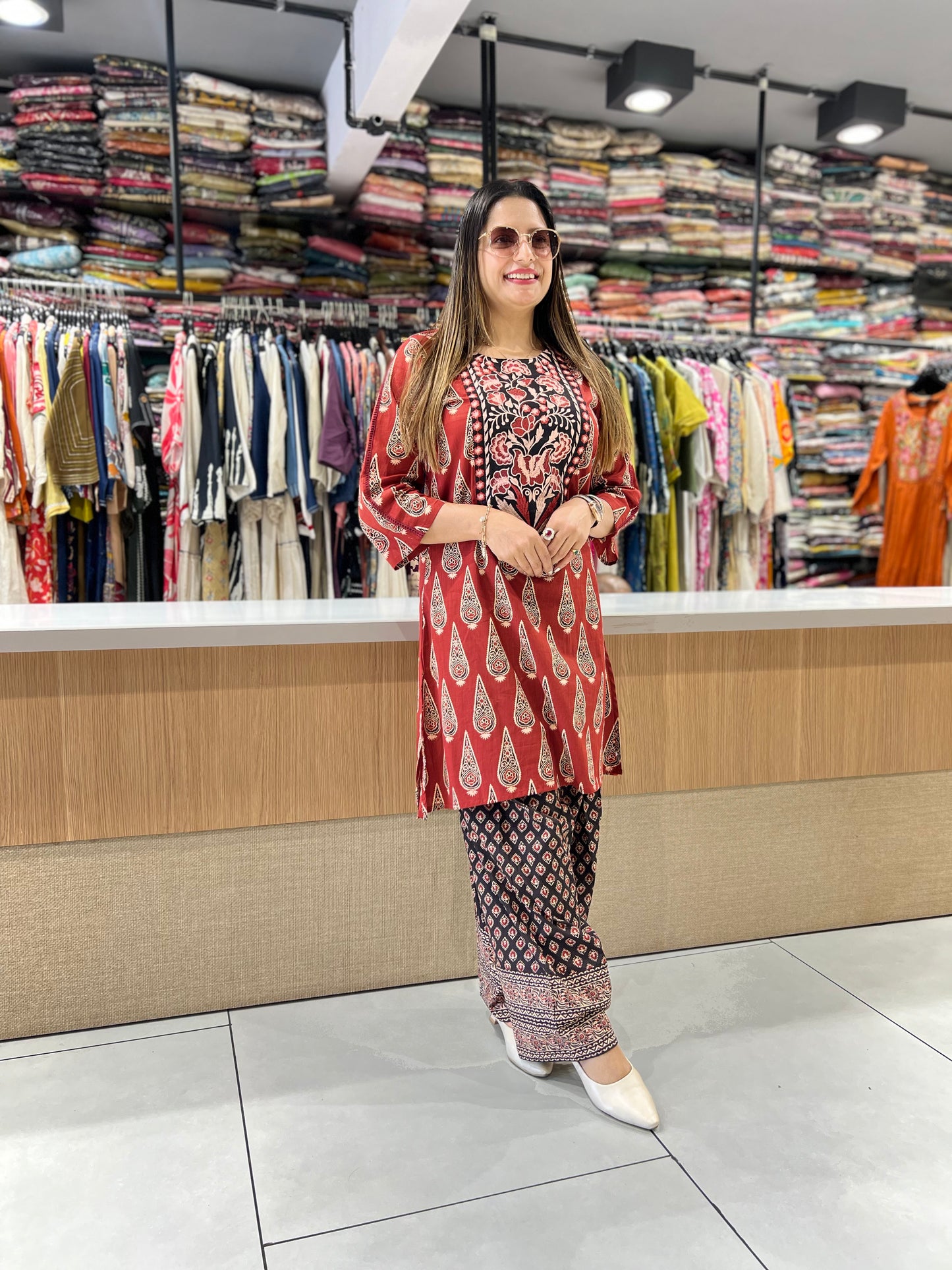 Pure Cotton Farsi Salwar Maroon